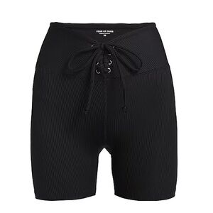 Year of Ours Ribbed Football Biker Shorts - Black Athletic Short